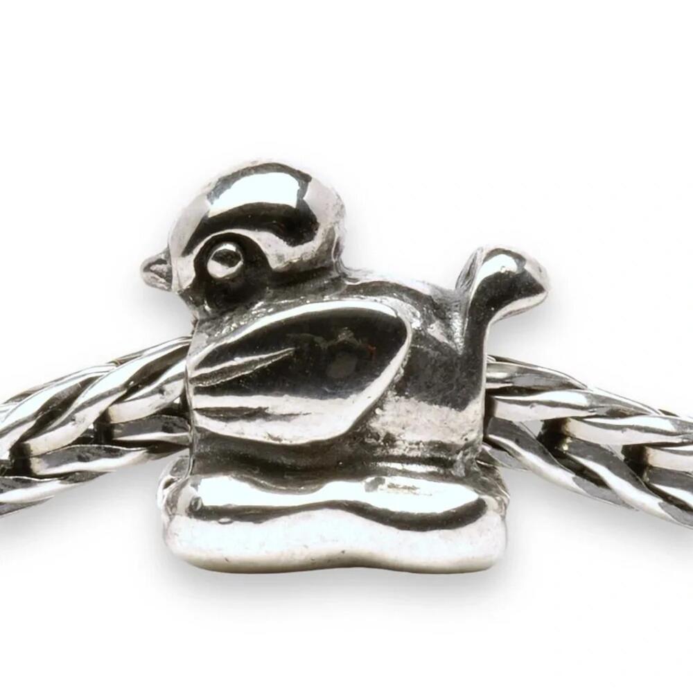 NEW TROLLBEADS women's duckling bead in silver